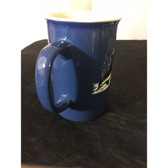 OTAGIRI Dolphins Blue MUG Cup Japan Black And White Dolphins Sea Birds - Picture 4 of 9